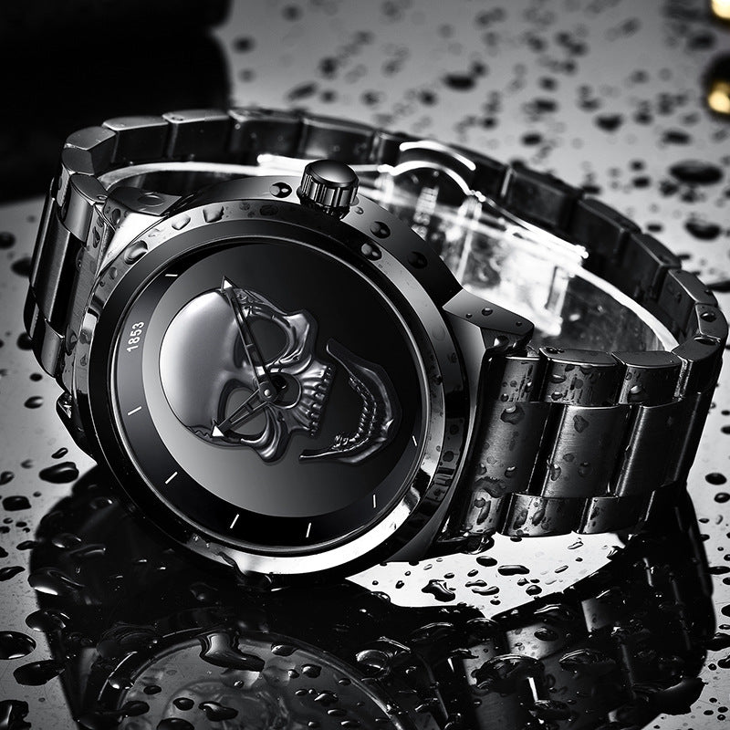 Mens Luxury Simple Skull Stereoscopic Watch - Pleasures and Sins   Pleasures and Sins