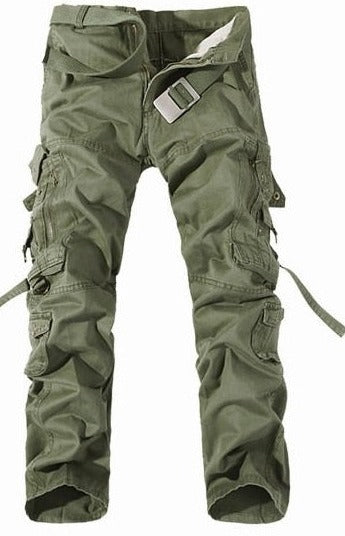 Mens Military Cargo pants Multi-pocket loose cotton trousers - Pleasures and Sins   Pleasures and Sins