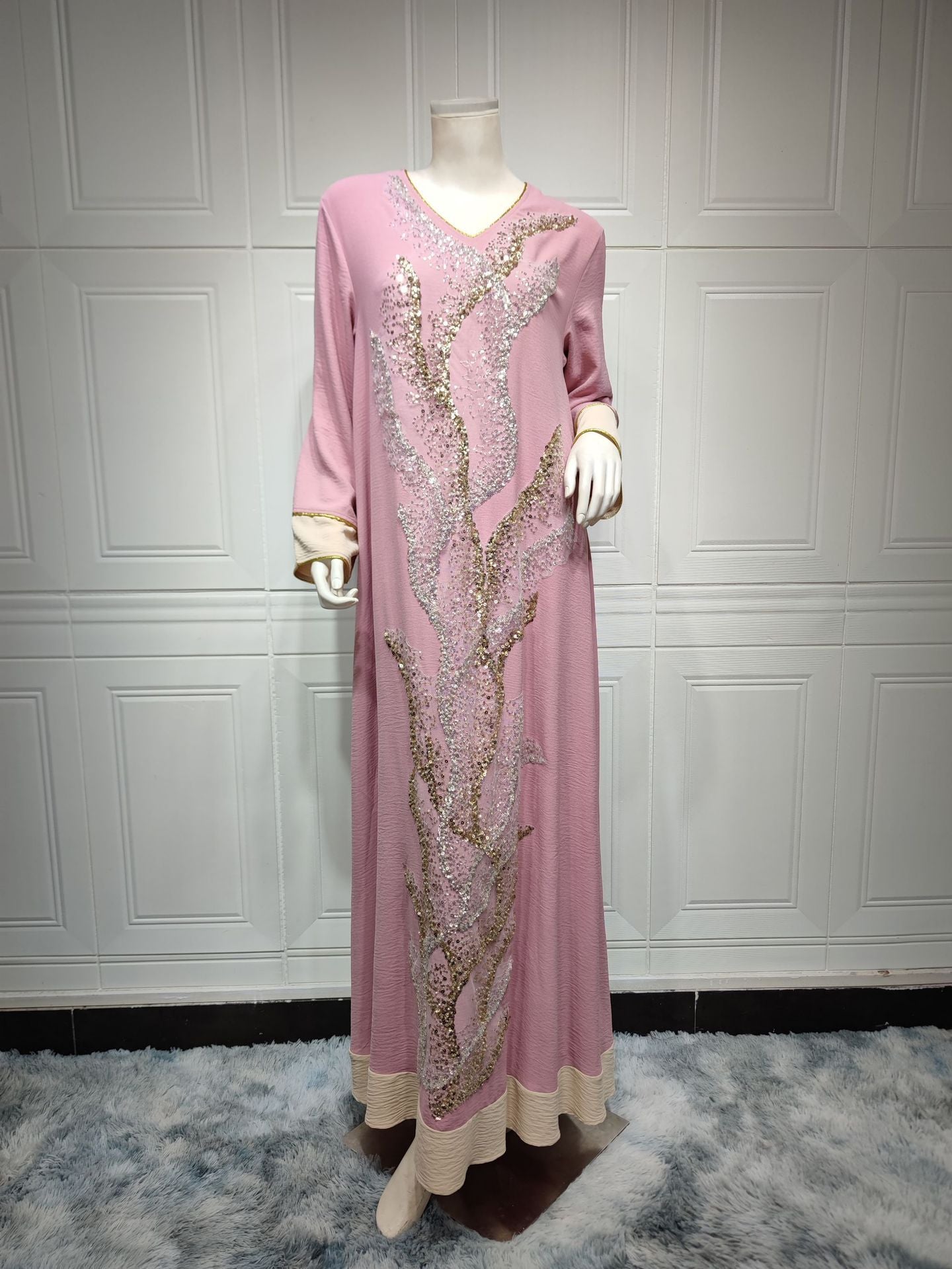 Ladies Muslim Robe Sequin Embroidered Fashion - Pleasures and Sins   Pleasures and Sins