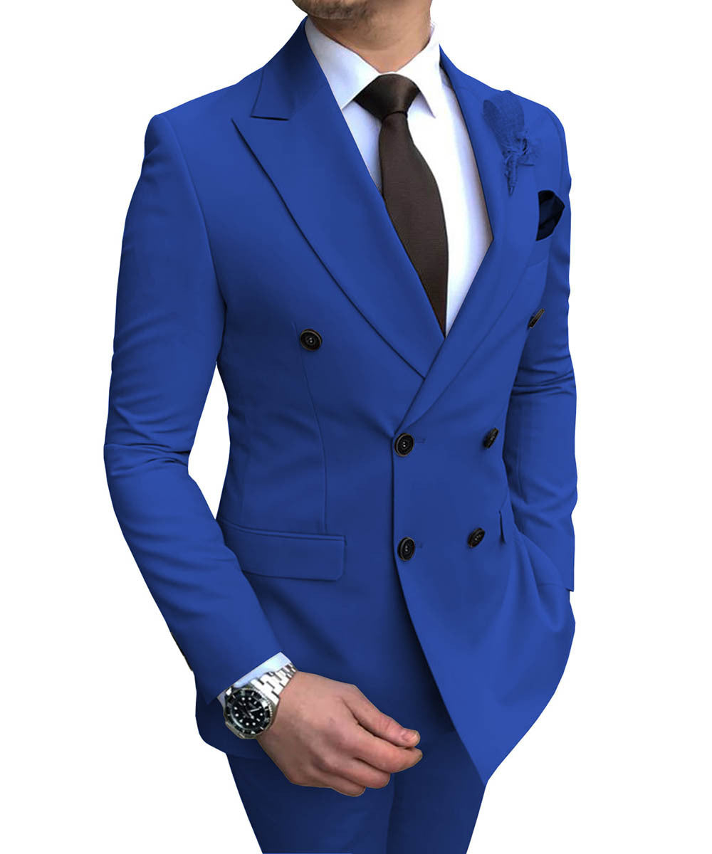 Double Breasted Wedding Groomsman Suit In 10 Colours Suit Pleasures and Sins.