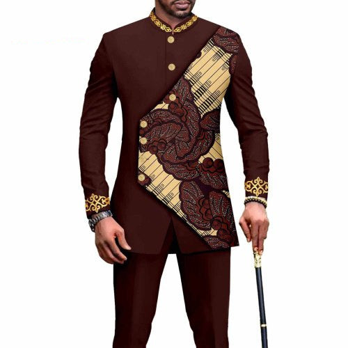 Mens Ethnic Printed African Wedding Suit In 12 Amazing Designs