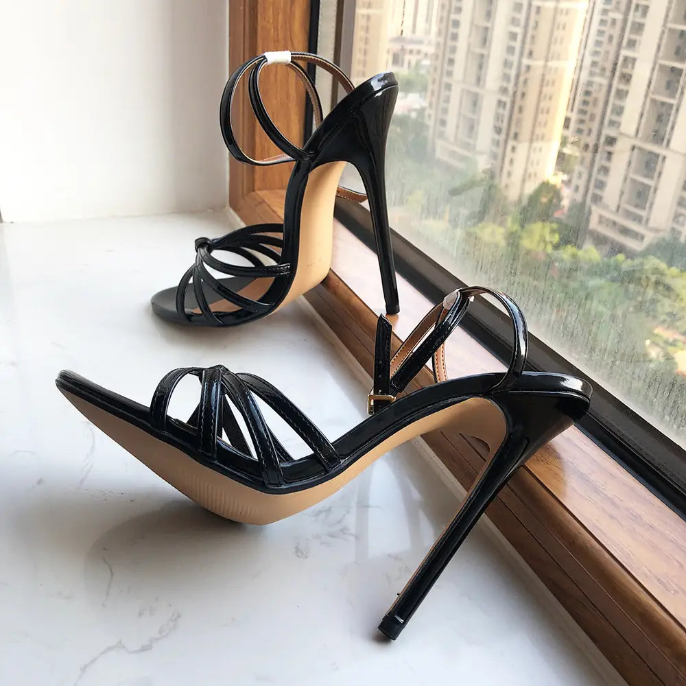 Plus Size Drag Queen Stiletto Sandals Pumps 13.5cm High Heel