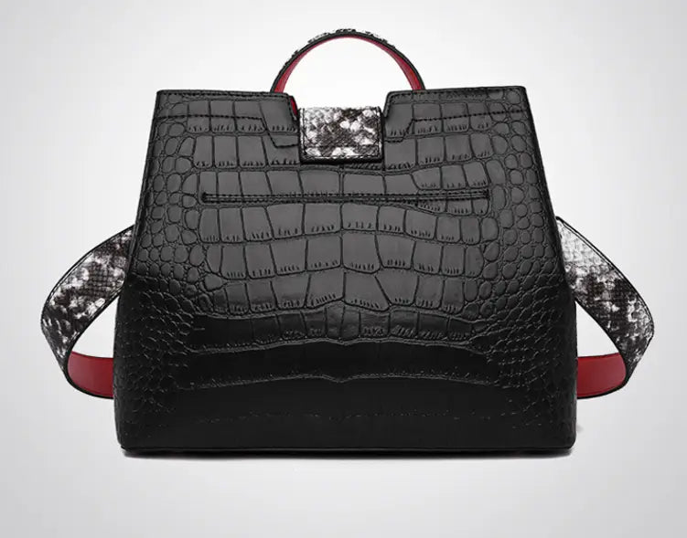 Women’s large capacity crocodile pattern handbag