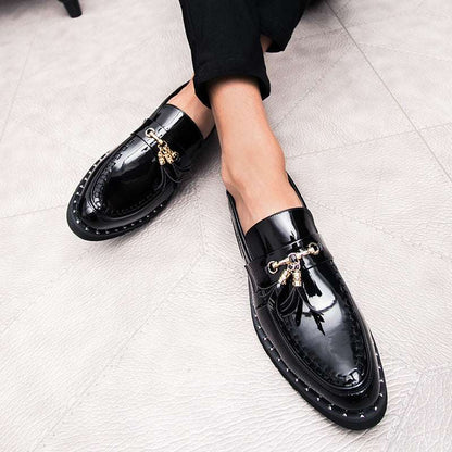 Men's Pointed Toe Casual Faux Leather Moccasin Shoes