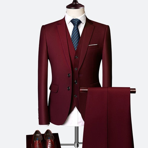 Mens 3 Pc Slim Fit Formal Suit In 10 Stunning Colours - Pleasures and Sins   Pleasures and Sins