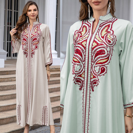 Muslim Middle East Embroidery Dress - Pleasures and Sins   Pleasures and Sins