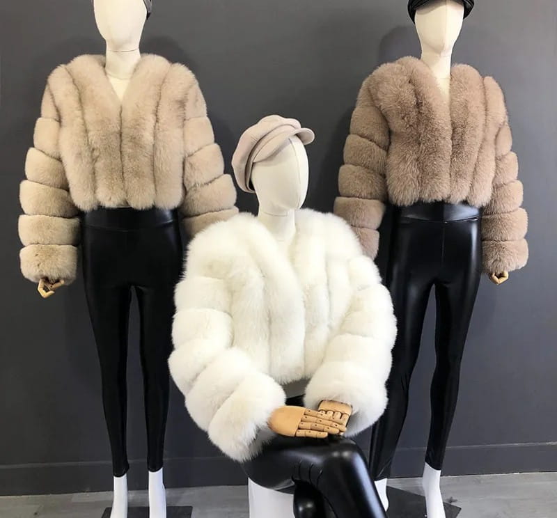 Imitation Fox Fur Short Coat for Stylish Ladies