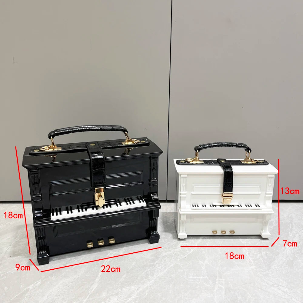 Unique Luxury Piano shape Crossbody Shoulder Bag With Top Handle