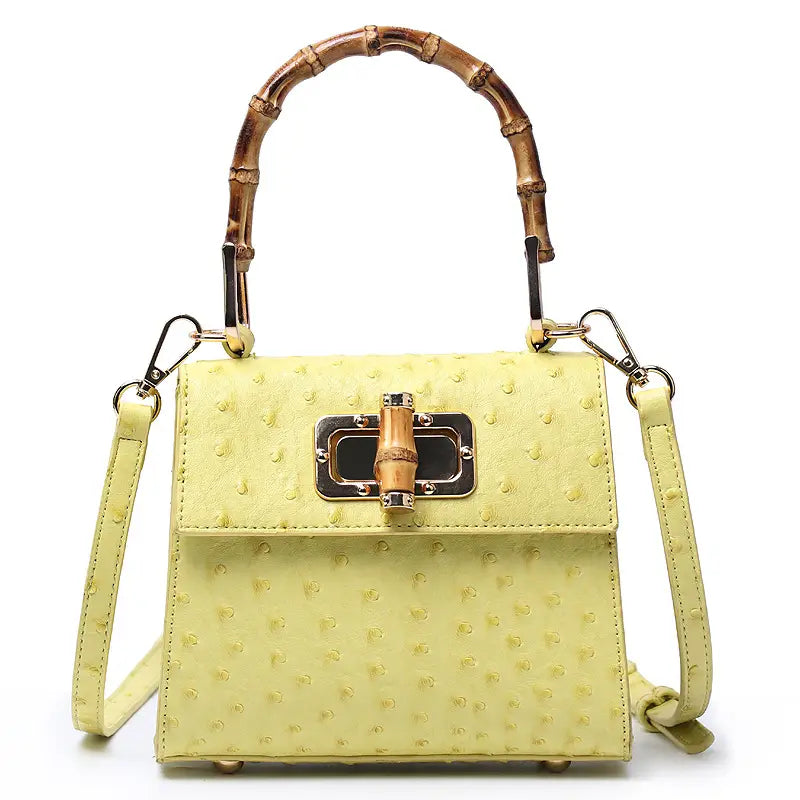 Buckle bag ostrich pattern single shoulder diagonal cross