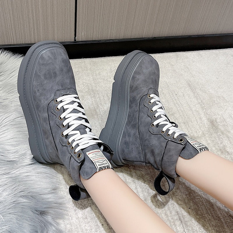 Women's Fashion New Thick Soled Motorcycle Boots Retro Boots - Pleasures and Sins   Pleasures and Sins