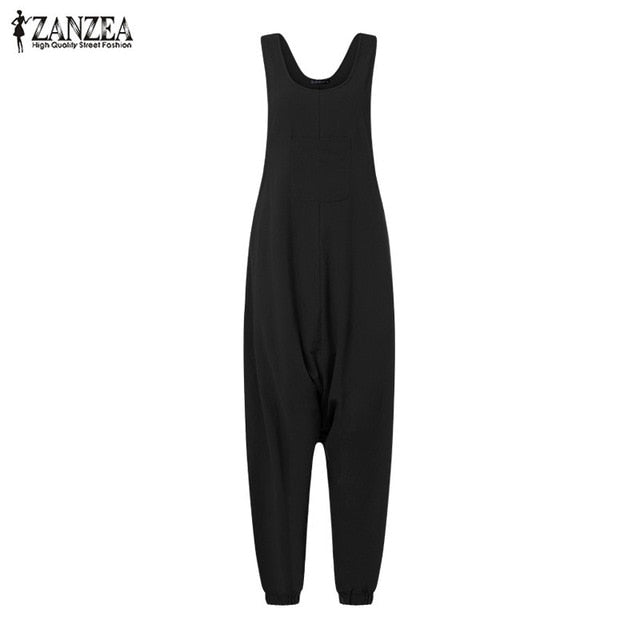 Low-cut V-neck Sexy Jumpsuit Casual Loose Jumpsuit - Pleasures and Sins   Pleasures and Sins