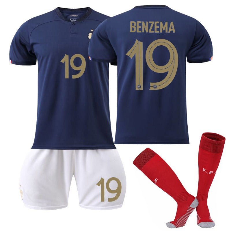 France Home Football Kit No.10 Mbappe 19 Benzema 11 Dembele 9 Giroud - Pleasures and Sins   Pleasures and Sins