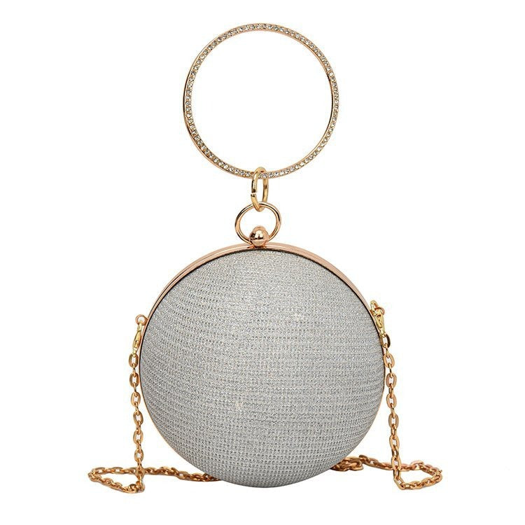 Womens Spherical Evening Bag Round Diamond Starry One Shoulder Bag - Pleasures and Sins   Pleasures and Sins