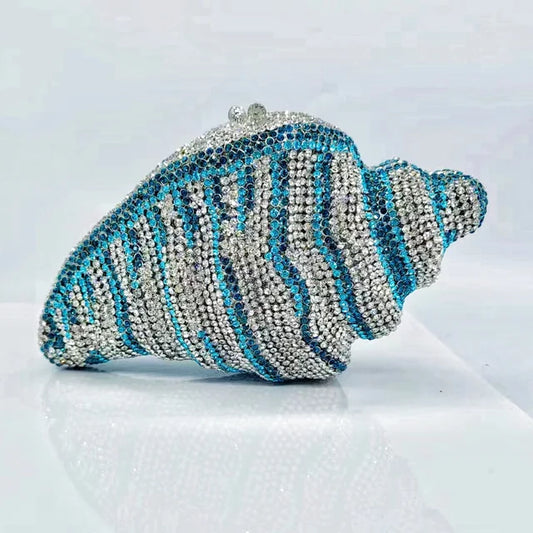 Conch Shape Rhinestone Customised Dinner Clutchbag - Pleasures and Sins   Pleasures and Sins