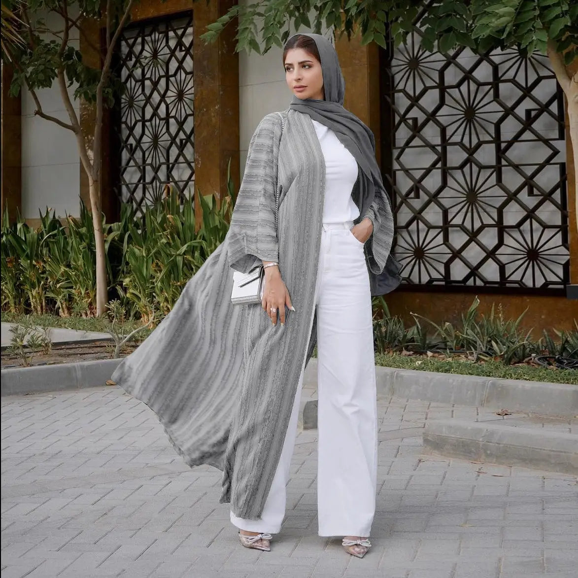 Ramadan Eid Djellaba Abaya Long Sleeve Muslim Dress