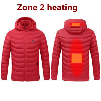 Mens Winter Warm USB Heated Jacket Thermostat Hooded Waterproof Jacket - Pleasures and Sins   Pleasures and Sins