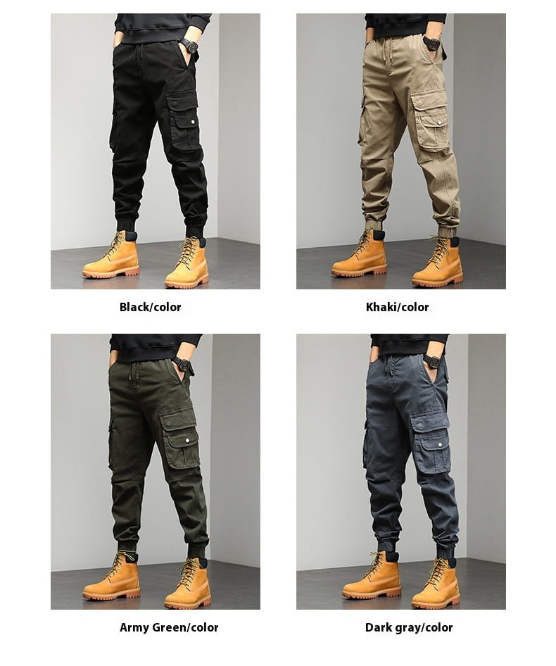 Pantalon cargo décontracté multi-poches pour hommes