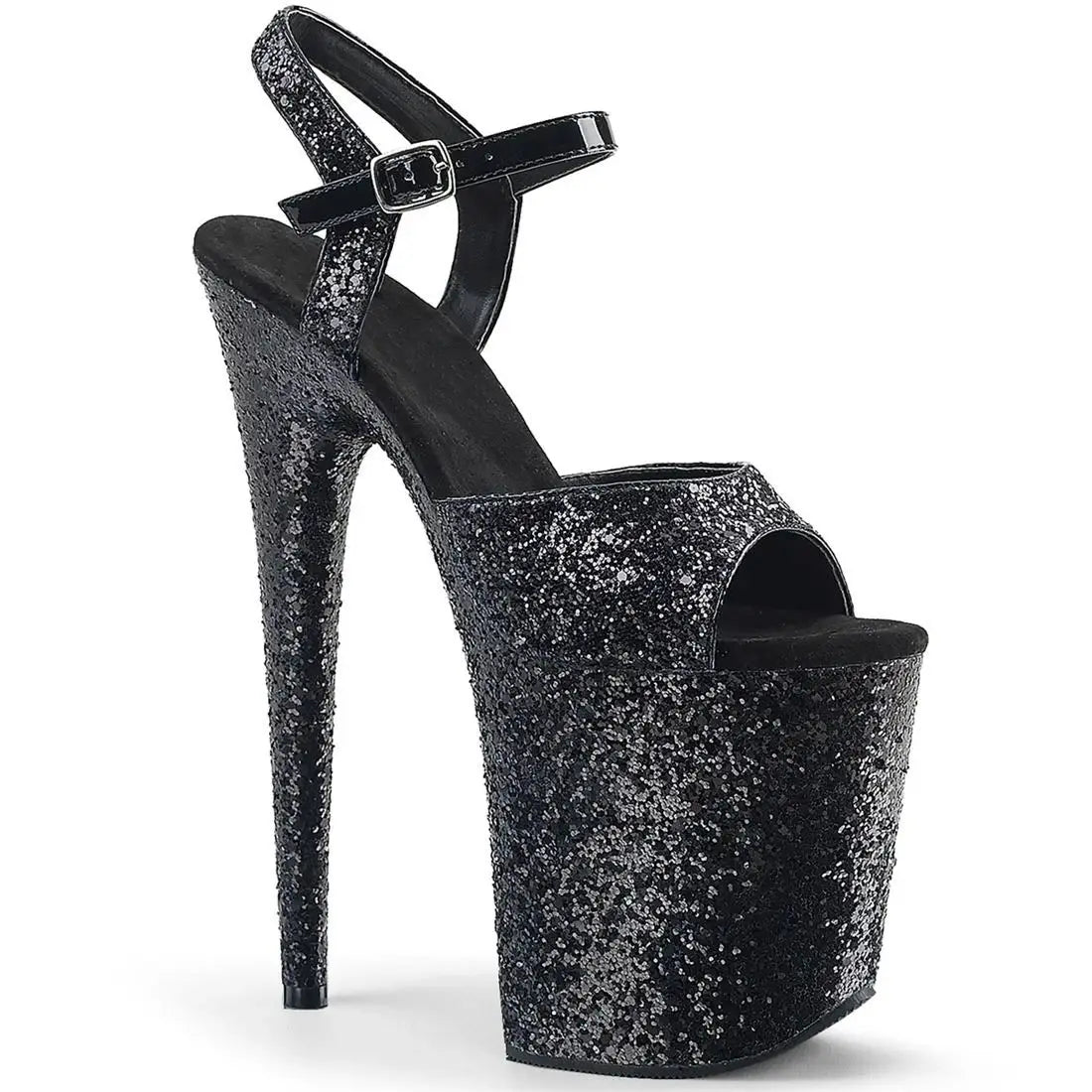 High Glittered Waterproof Platform Stiletto High Heels