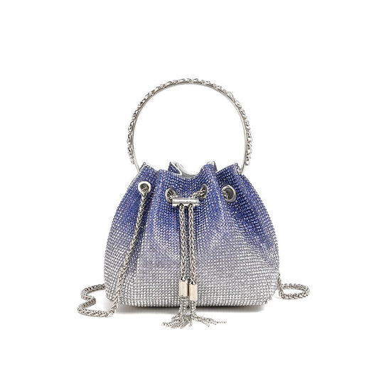 Classic rhinestone bag women's evening tassel handbag full diamond crossbody bag