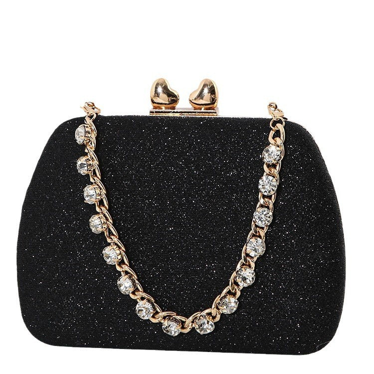 Diamond Chain Handheld Small Square Celebrity ClutchBag - Pleasures and Sins   Pleasures and Sins