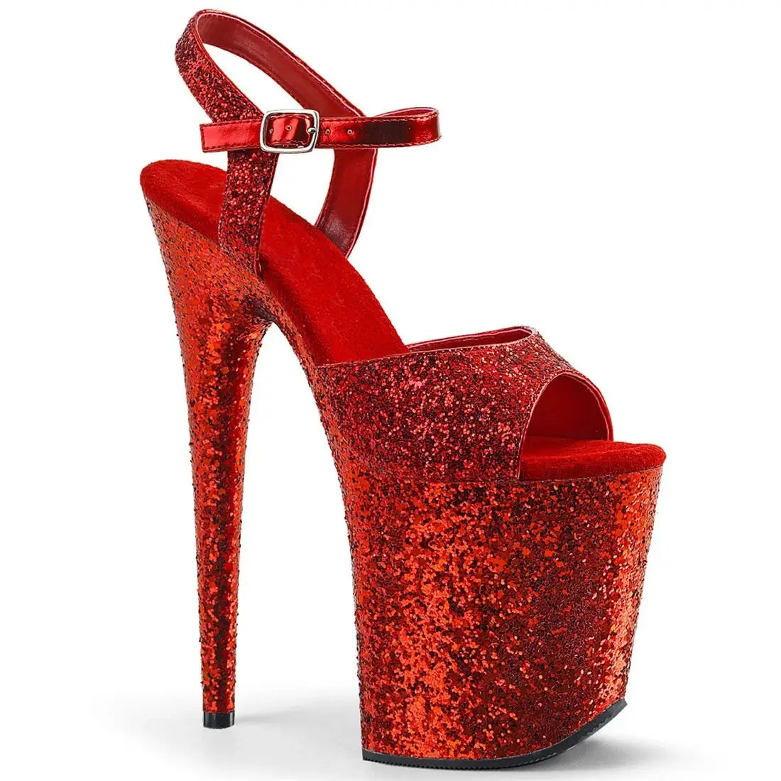 High Glittered Waterproof Platform Stiletto High Heels