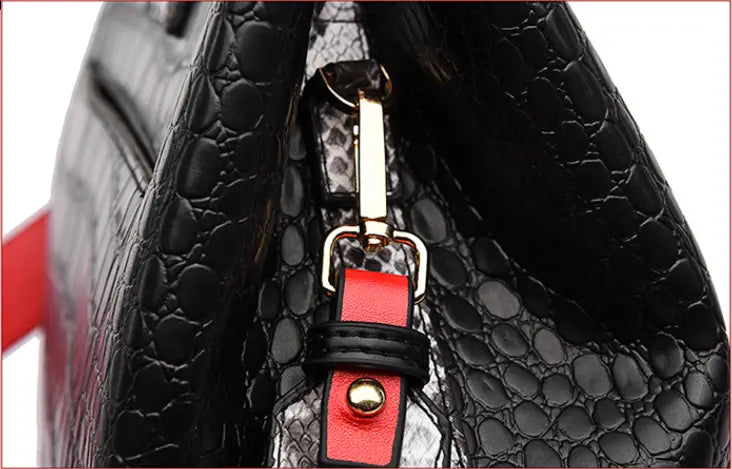 Women’s large capacity crocodile pattern handbag