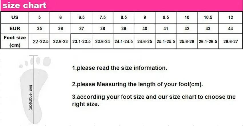 Shoe size conversion chart for Women’s Retro Split Toe Ankle Boots in Black Leather