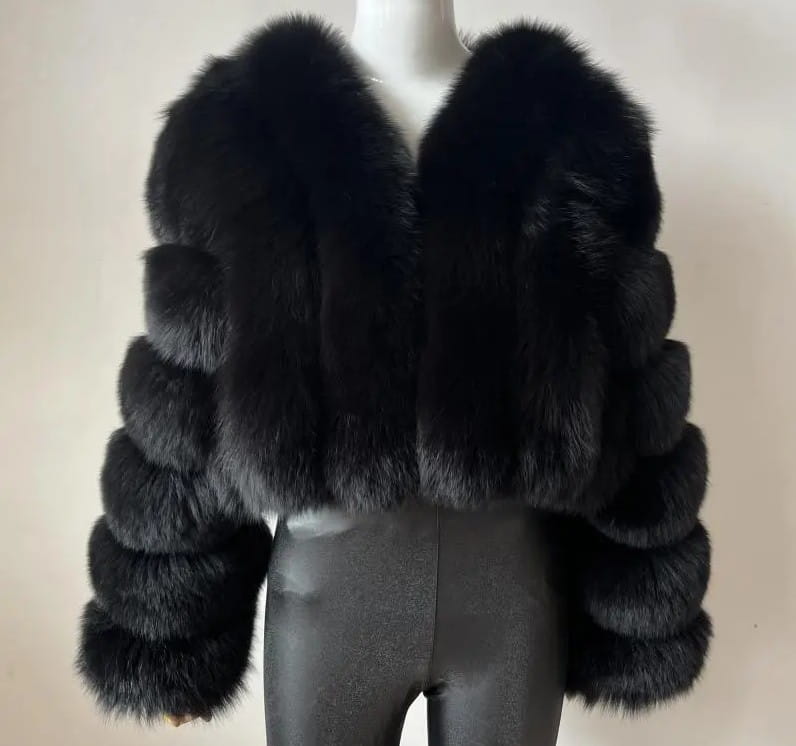 Imitation Fox Fur Short Coat for Stylish Ladies