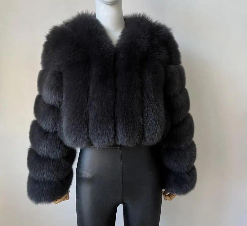 Imitation Fox Fur Short Coat for Stylish Ladies