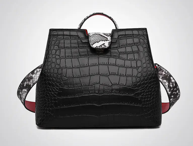 Women’s large capacity crocodile pattern handbag