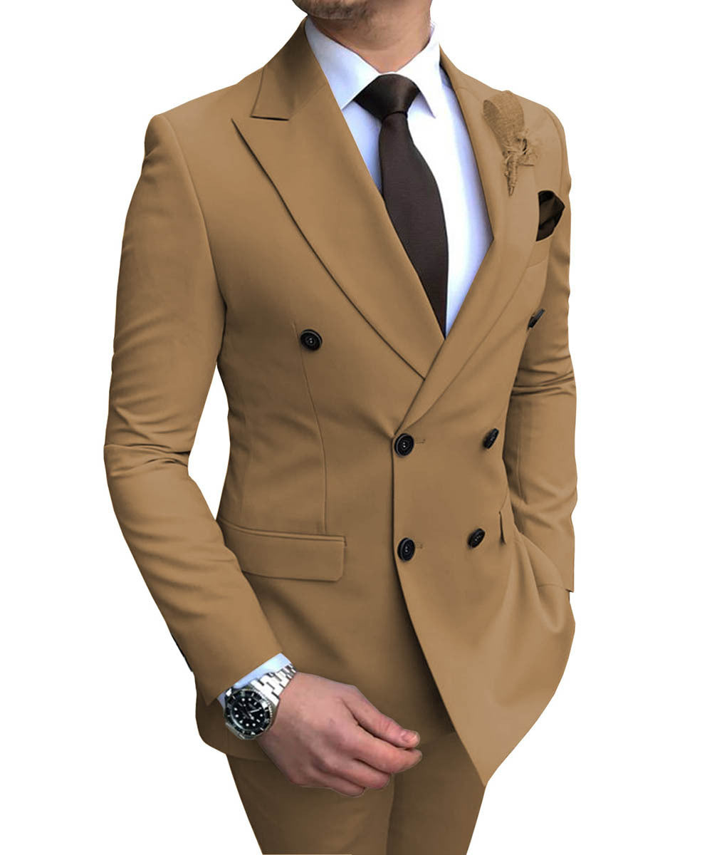 Double Breasted Wedding Groomsman Suit In 10 Colours Suit Pleasures and Sins.