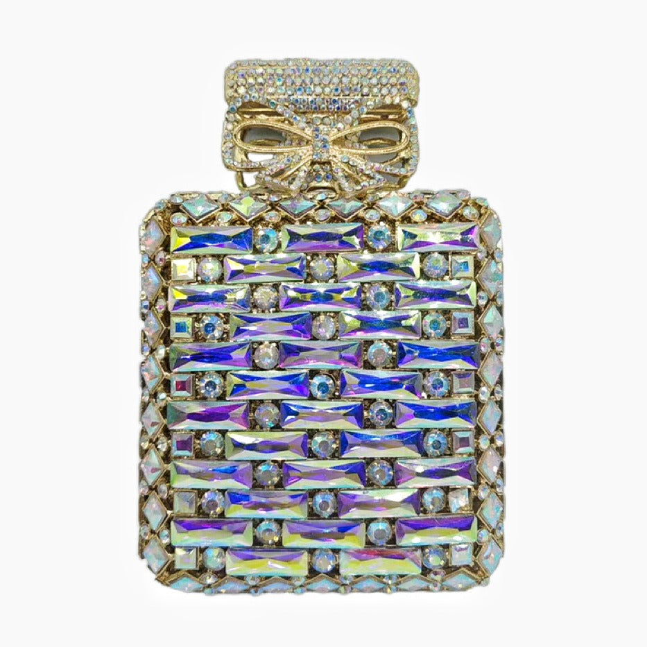 Rhinestone Bag Perfume bottle Shape with Diamante and Crystal - Pleasures and Sins   Pleasures and Sins