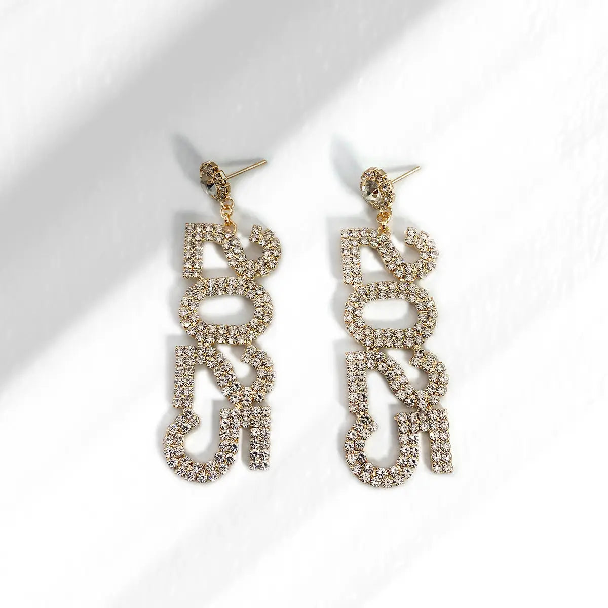 Sparkling Long Drop Hip Elegant Rhinestone Drug Earrings