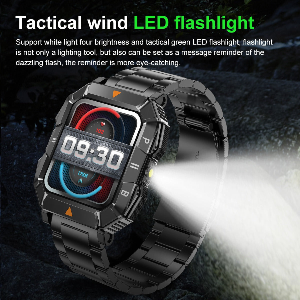 Smartwatch Bluetooth waterproof heart rate oxygen monitoring