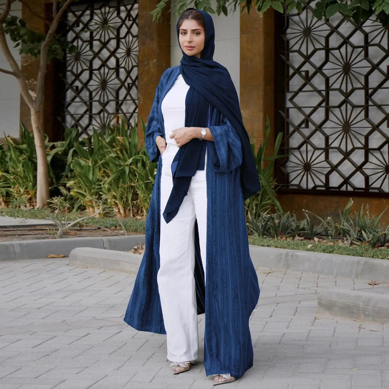 Ramadan Eid Djellaba Abaya Long Sleeve Muslim Dress