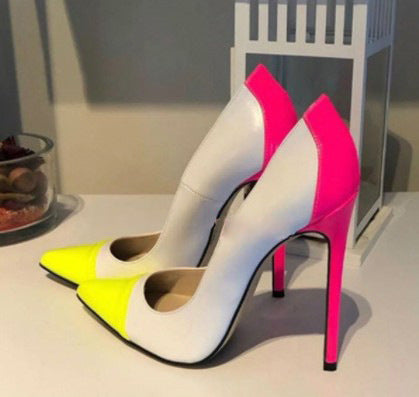 Stunning Colour-block Fashion High Heels