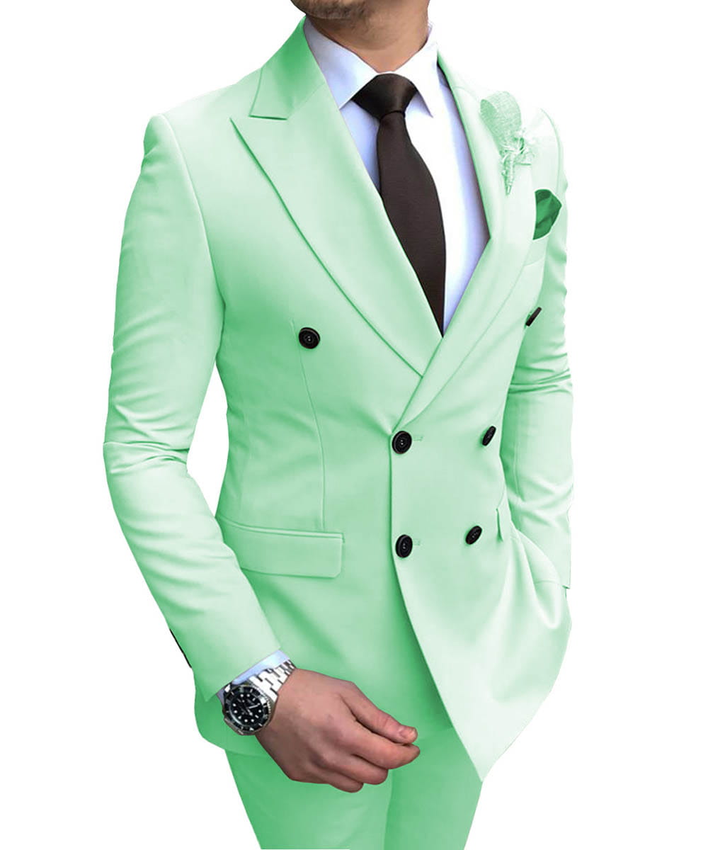 Double Breasted Wedding Groomsman Suit In 10 Colours