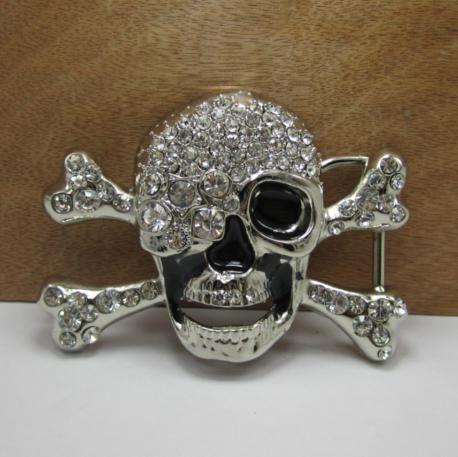 Skull Rhinestone diamante belt buckle casual diamond belt buckle - Pleasures and Sins   Pleasures and Sins