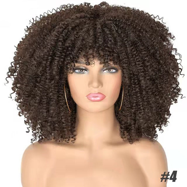 Ladies African Black Chemical Fiber Wig Full Head - Pleasures and Sins   Pleasures and Sins