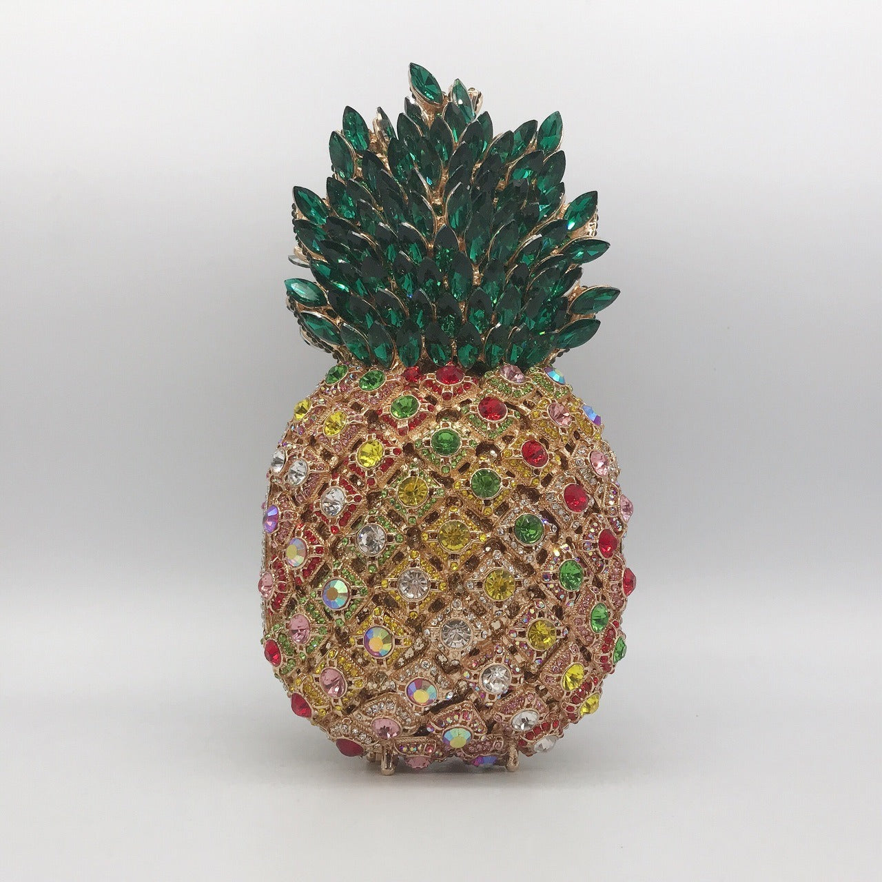 Pineapple Shape Diamante Dinner Bag Full Diamond Handheld Bag - Pleasures and Sins   Pleasures and Sins