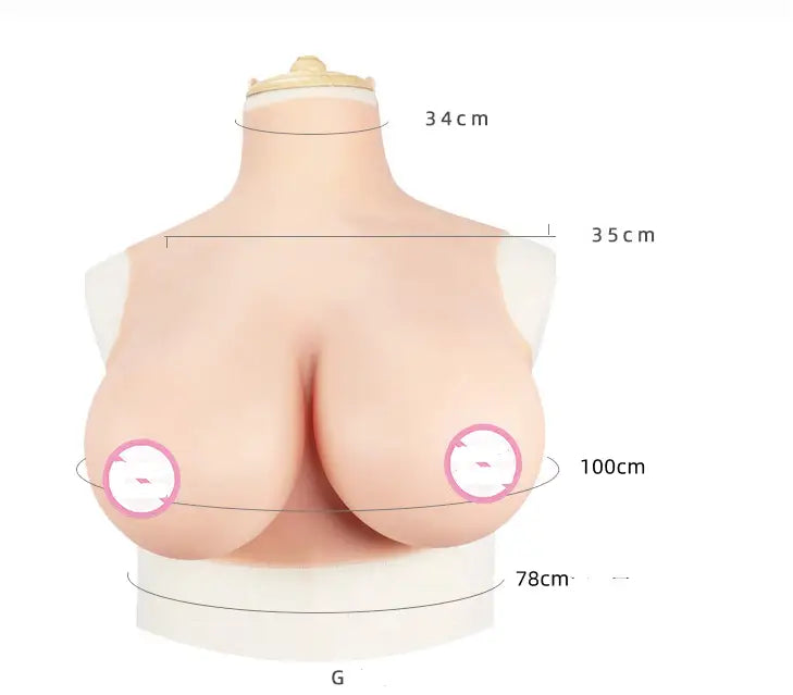 Drag Queen Silicone Breast Plate Multi Size Cross Dressing