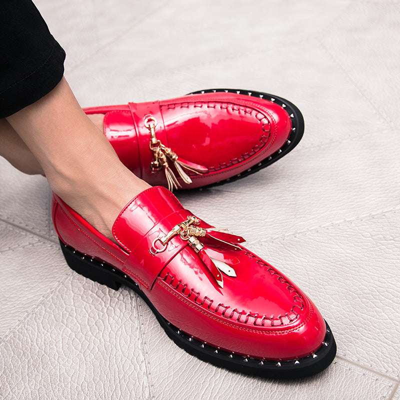 Men's Pointed Toe Casual Faux Leather Moccasin Shoes