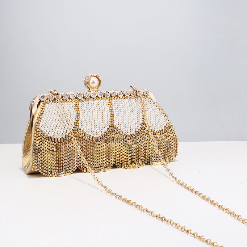 Ladies High End Rhinestone Fringed Evening Bag - Pleasures and Sins   Pleasures and Sins