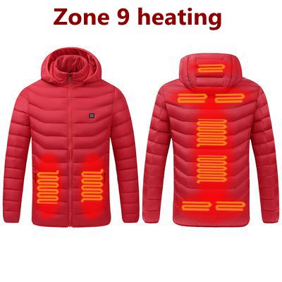 Mens Winter Warm USB Heated Jacket Thermostat Hooded Waterproof Jacket - Pleasures and Sins   Pleasures and Sins