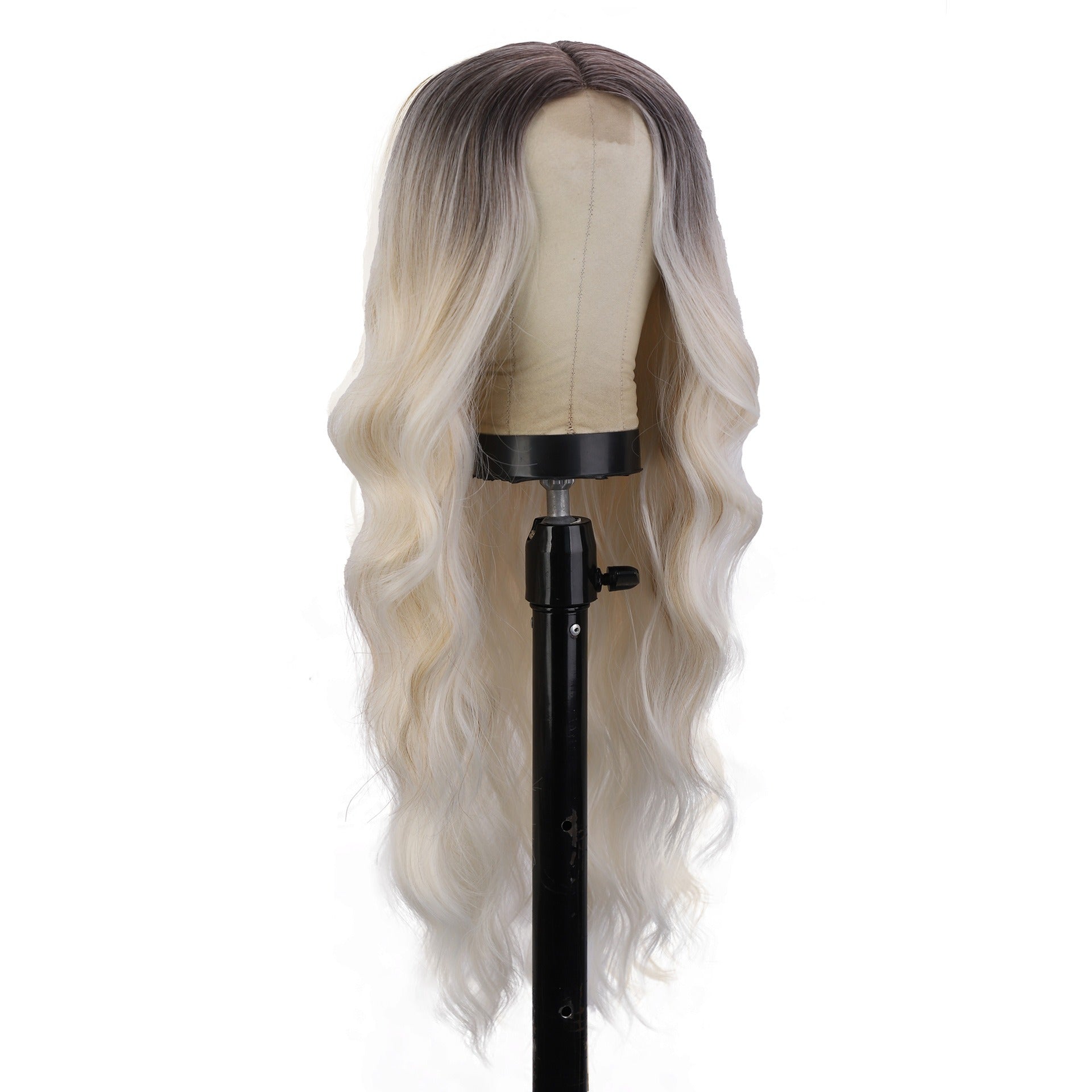 Women's Long Curly Ombre, Synthetic Fibre, Lace Front Wig - Pleasures and Sins   Pleasures and Sins