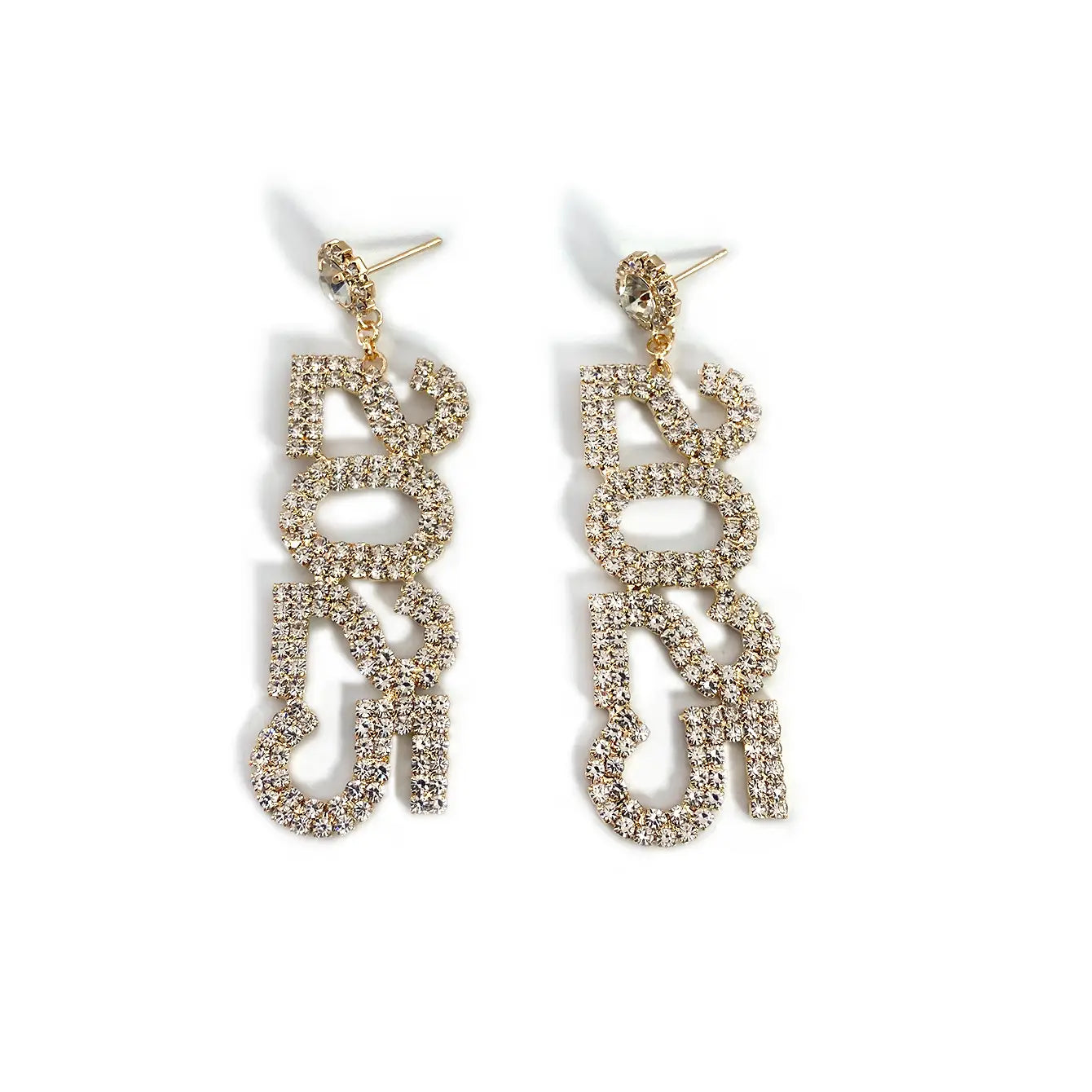 Sparkling Long Drop Hip Elegant Rhinestone Drug Earrings