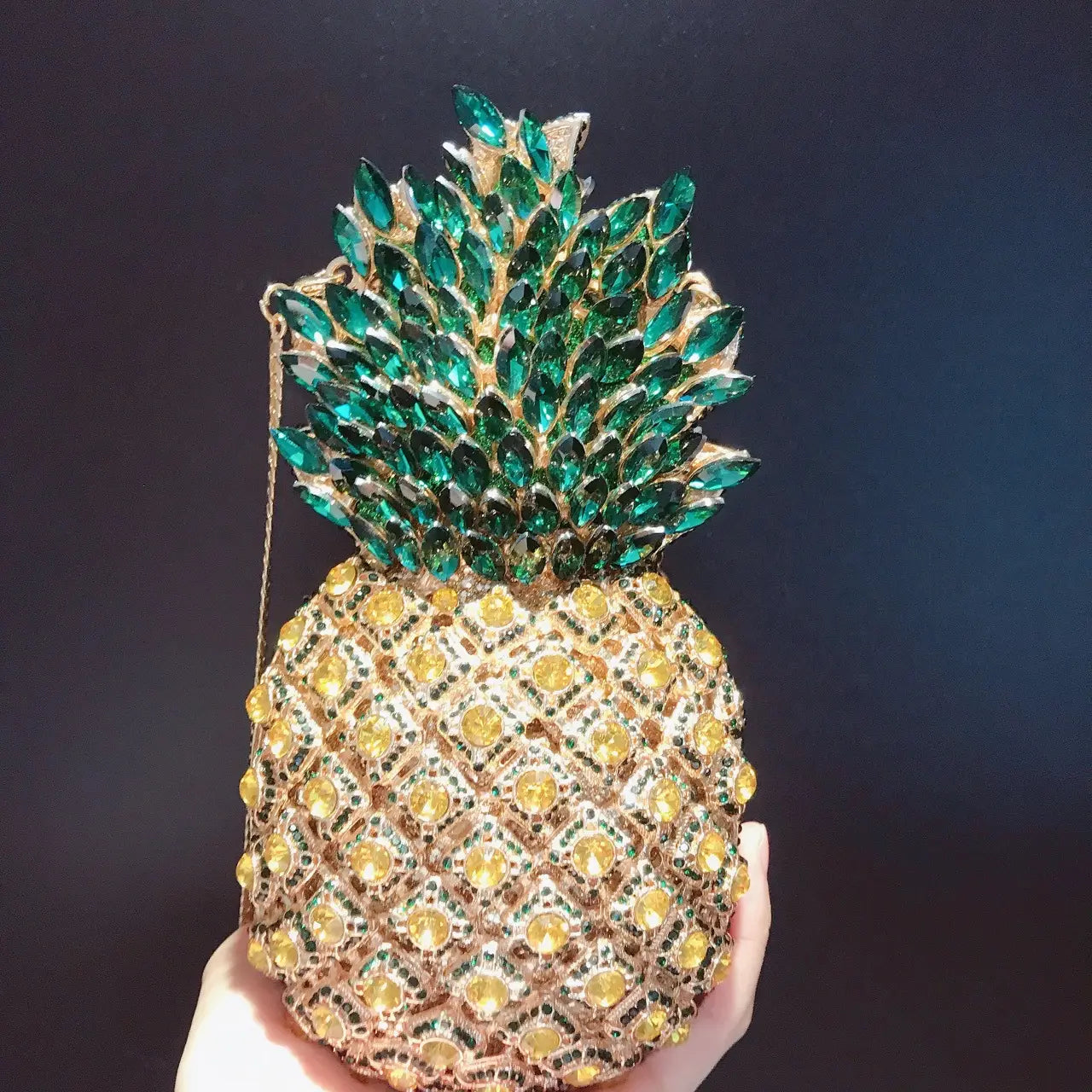 Ananas Form Diamante Abendessen Tasche Voll Diamant Handheld