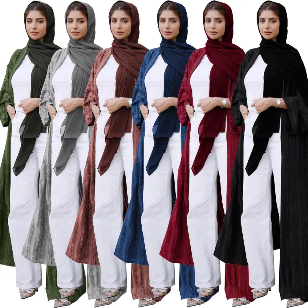 Ramadan Eid Djellaba Abaya Langärmliges Muslimisches Kleid