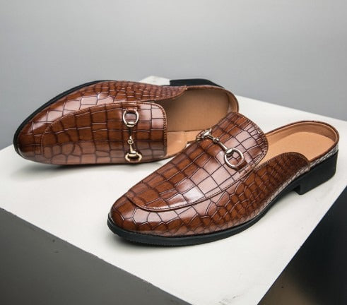 Mens Backless Moccasin Loafers Versatile Backless Shoes - Pleasures and Sins   Pleasures and Sins