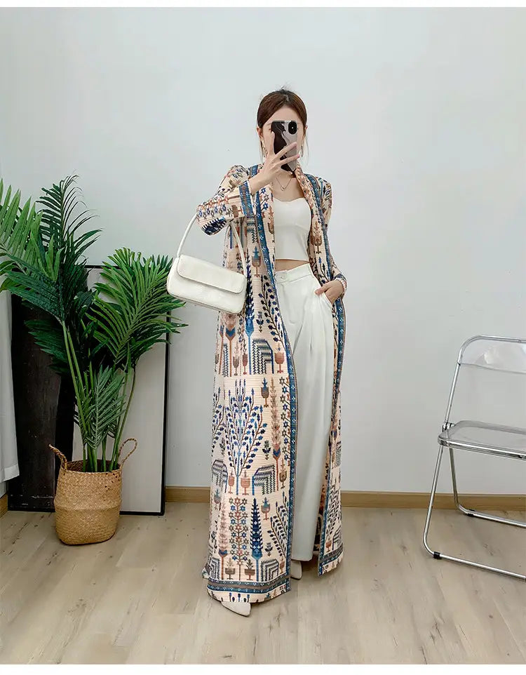 Long Skirt Fashionable and Elegant Pleated Dress Long Arab